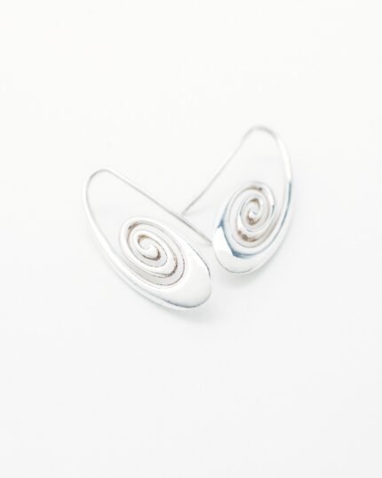 Pendiente Plata Gancho Espiral
