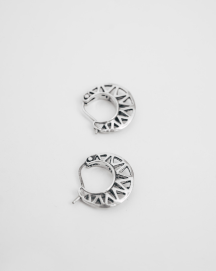 Pendiente Plata Aro Triangulos