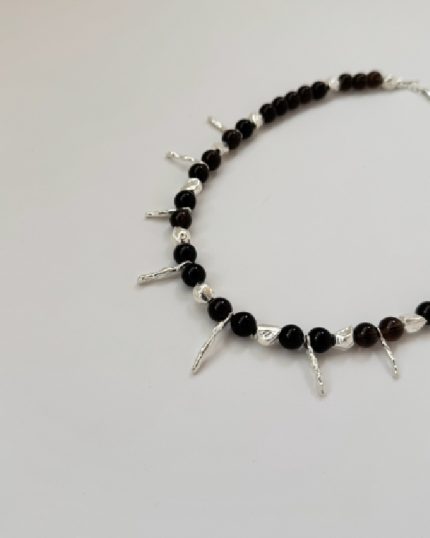 Collar en plata Barritas mate