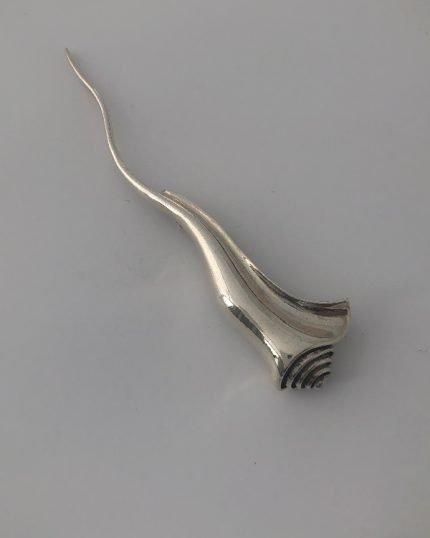 Broche plata Rosa