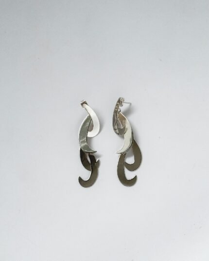 Pendiente plata Hojas