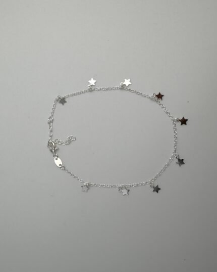 Tobilleras plata Estrellas