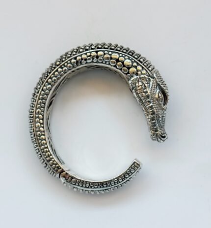 Brazalete plata Cocodrilo