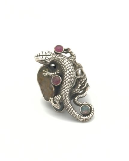 Anillo plata Lagartija