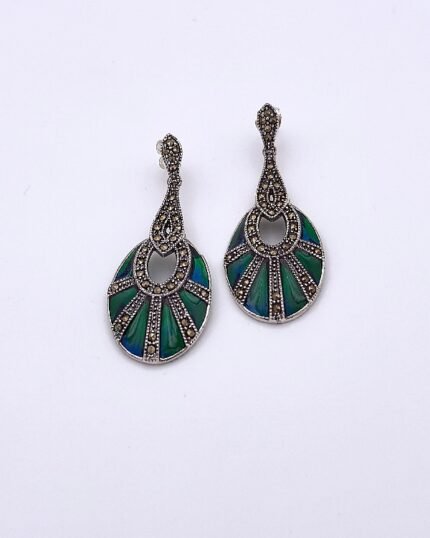 Pendiente plata y Marquesita