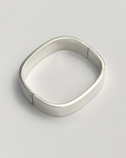 Pulsera plata Aro Cuadrado grande