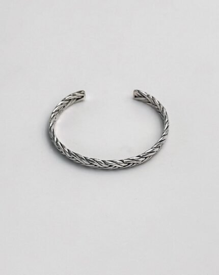 Pulsera plata Trenza