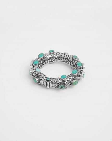 Pulsera Aro plata y Turquesa