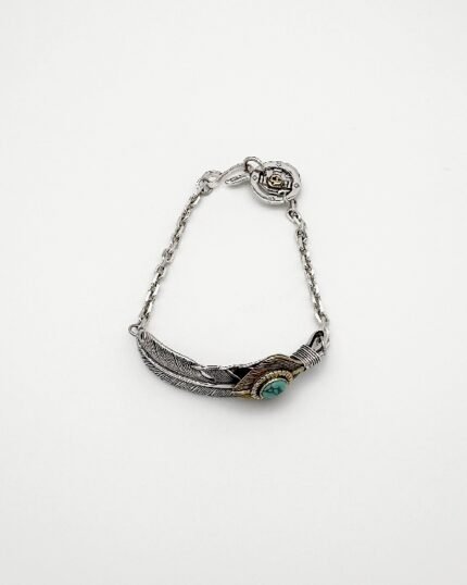 Pulsera plata Pluma