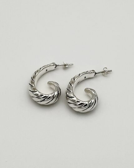 Pendiente plata Aro Rizado