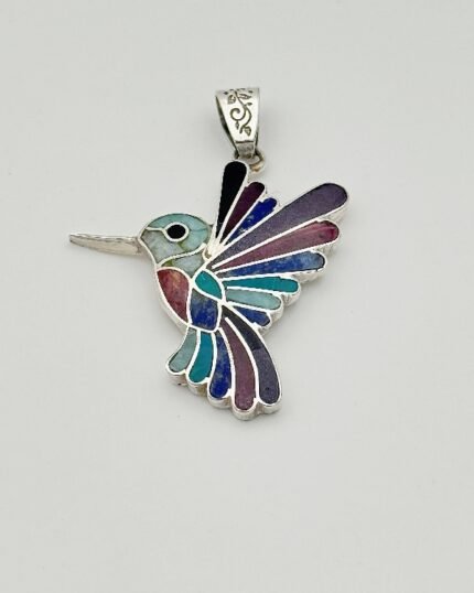 Colgante plata Colibrí grande