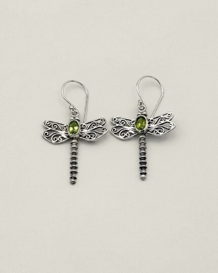 Pendiente plata Libélula