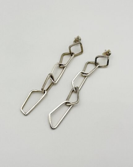 Pendiente plata Eslabones