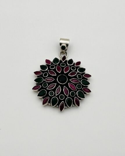 Colgante plata Rosetón