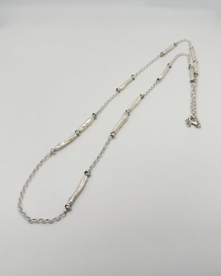 Collar plata y Perla