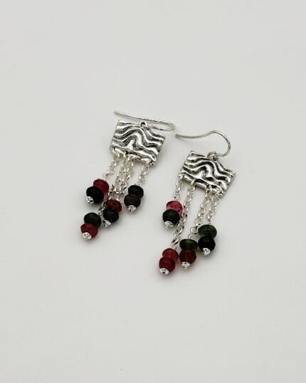 Pendiente plata y Turmalina