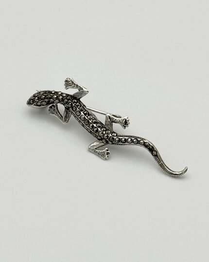 Broche Plata Lagartija