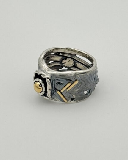 Anillo plata y oro Briznas