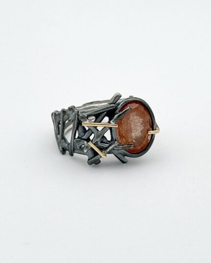 Anillo plata y oro Radios lll
