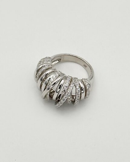 Anillo plata y Circonita Ovillo