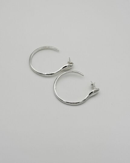 Pendiente plata Aro Serpiente