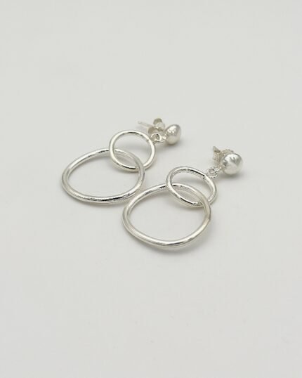 Pendiente plata Doble Aro