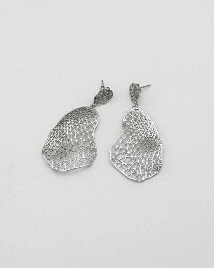 Pendiente plata Reja Oval
