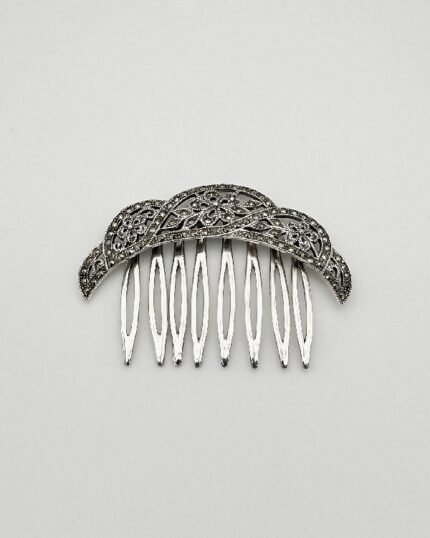 Peineta plata y Marcasita Flor